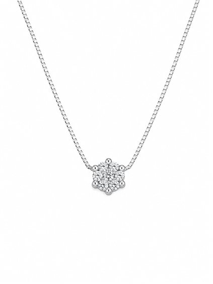 Necklace Idee Preziose dal 1987 Woman in White Gold Diamante 0.05 Ct IP.CK18B/46D - IP.CK18B/46D